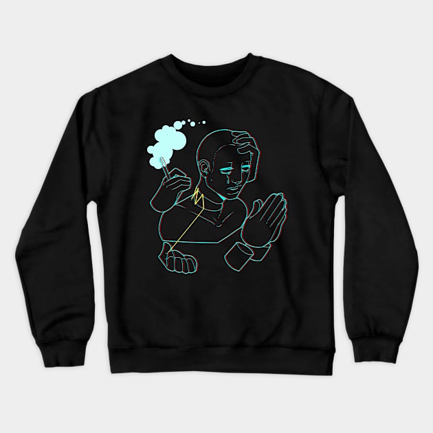 STRESS IDOL - Migraine Crewneck Sweatshirt by RileyOMalley